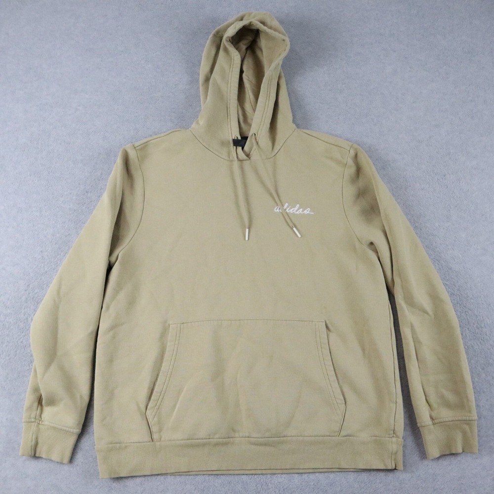 Adidas Hoodie Womans XS‎ Activewear Pullover Fleece Sweatshirt Beige Long Sleeve